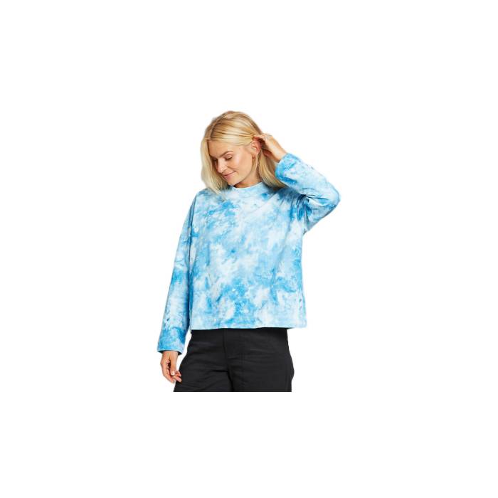 Dedicated 【 Loose Sweatshirt Lerdala Tie Dye Blue Women 】 ファッション レディースファッション トップス トレーナー レデ
