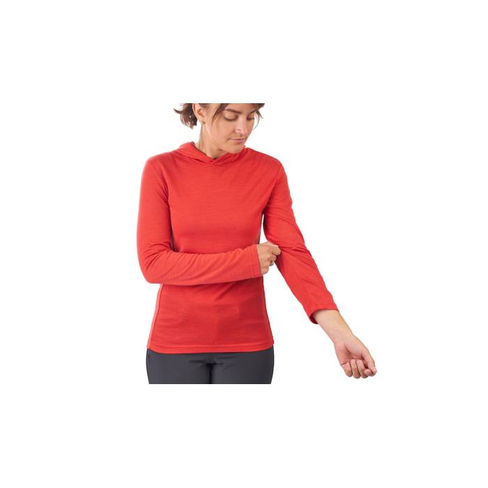 クロム Chrome 【 Industries W Merino Ls Hoodie Poppy Women 】 ファッション レディースファッション トップス パーカー レ