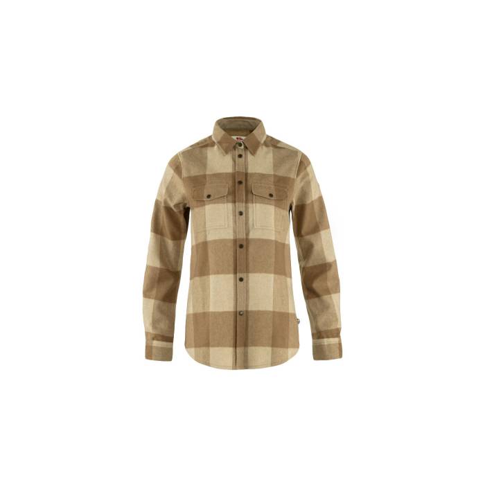 【  Shirt Ls W Brown-Light Beige Women 】 ファッション レディースファッション トップス その他トップス レディー