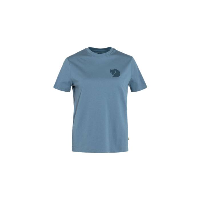 【 Fox Boxy Logo Tee W Dawn Blue Women 】 ファッション レディースファッション トップス Tシャツ カットソー レディー