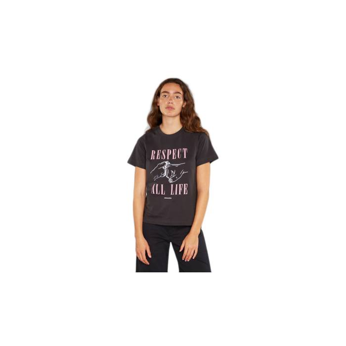 Dedicated 【 T-Shirt Mysen Respect Life Charcoal Women 】 レディース