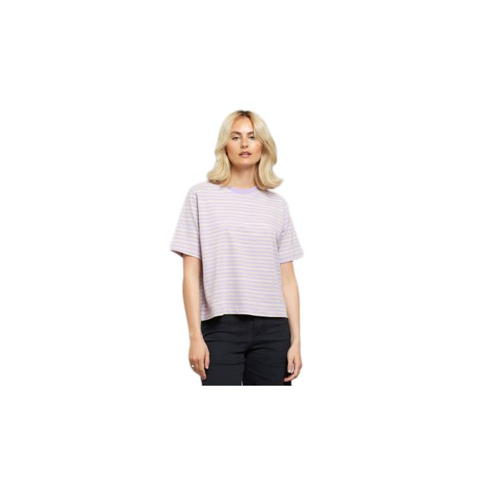 Dedicated 【 T-Shirt Vadstena Rose Purple/Vanilla White Women 】 レディース