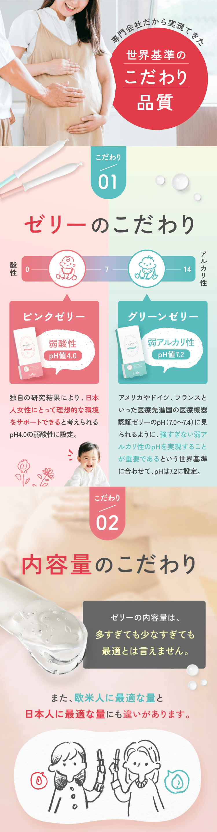 ピンクゼリー ジュンビー 女の子 ママにも赤ちゃんにもやさしい 特許