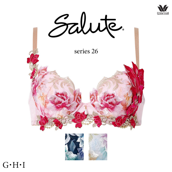 ワコール/サルート 66グループ 新品タグ付 P-upブラTバックE65 BL サルート（SALUTE） ワコール 26G ブラジャー BTJ426 3/4カップ