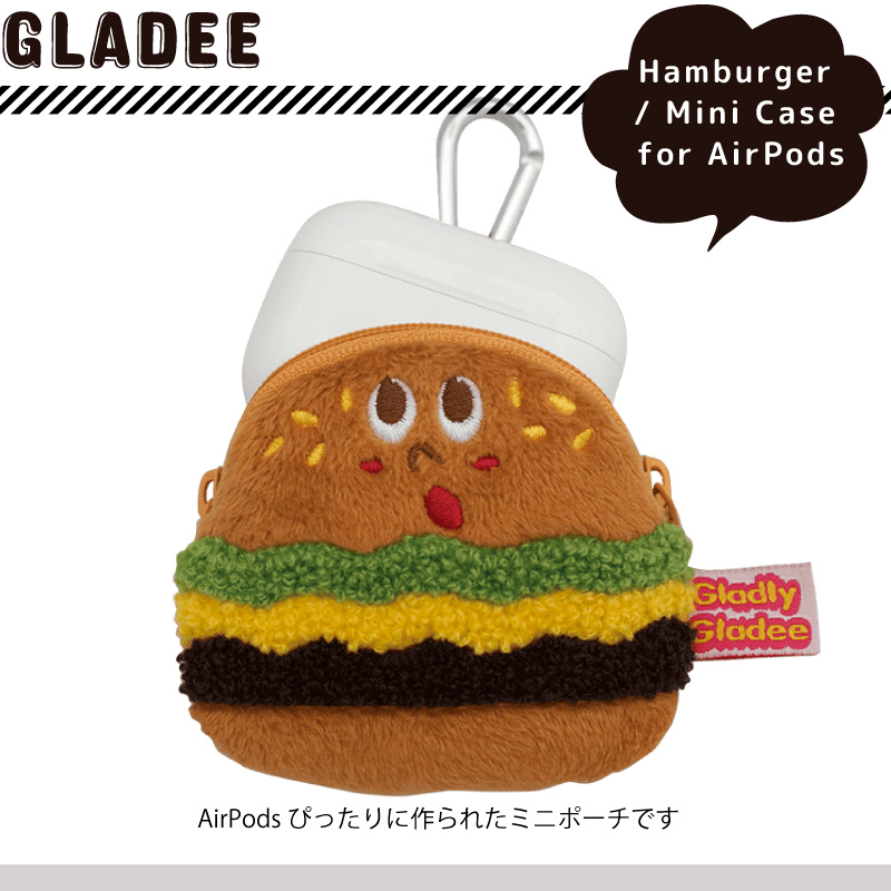 Gladee グラディー ハンバーガー ミニケース for AirPods