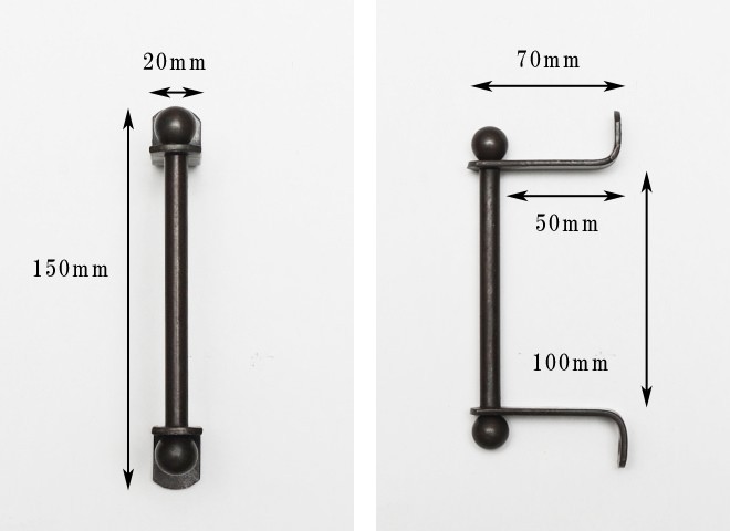 アイアン ドアハンドル　50cm 2本セット　取手 インダストリアル 50％offセール】アイアン ドア ハンドル 取っ手 金具 インダストリアル