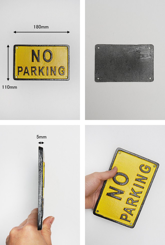 アンティーク　メタル　サイン　プレート　看板　感謝祭　NO PARKING レア Vintage No Parking Sign ORIGINAL Metal embossed sign | eBay
