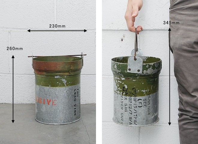 ミリタリー ゴミ箱 おしゃれ 鉢カバー インダストリアル レトロ アンティーク ダストボックス ボムカバー