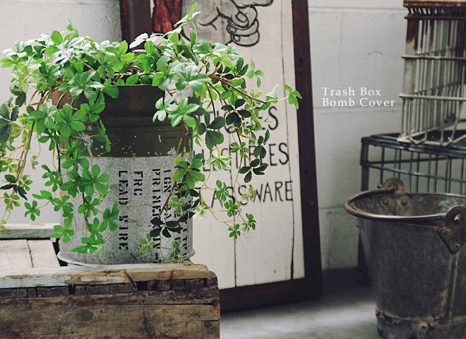 ミリタリー ゴミ箱 おしゃれ 鉢カバー インダストリアル レトロ