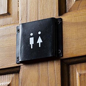 Matte Black Square Sign Toilet