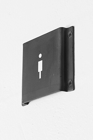 Matte Black Square Sign Men