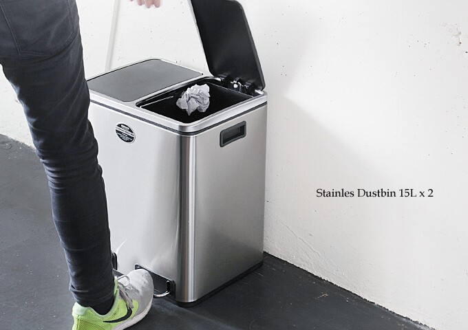 ゴミ箱 おしゃれ キッチン 蓋付き 分別 ペダル ステンレス レトロ