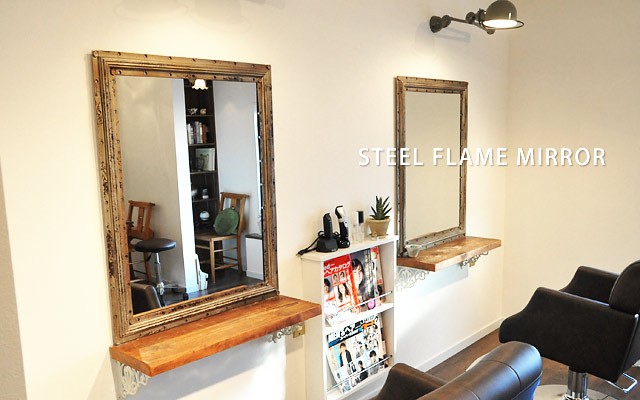 スチールフレーム ミラー L : Junk&Rustic Colors Yahoo!店