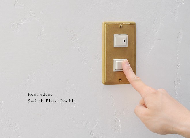 ラスティクデコ　スイッチプレート　ダブル