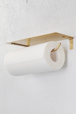 トイレットペーパーホルダー スペア3つ収納 Soft Brass 2〜4日でお届け！トイレットペーパーホルダー 収納 棚 (棚