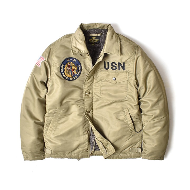 Houston A-2 デッキジャケット ミリタリー 米軍 38R HOUSTON A2 デッキジャケット メンズ アウター アメカジ