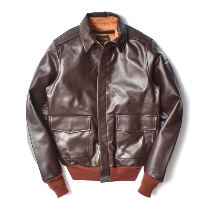A-2タイプ ブラウンレザージャケット サイズ40 US 古着 革ジャン Rocky Monroe｜PUレザー A-2型中綿フライトブルゾン | Rakuten Fashion