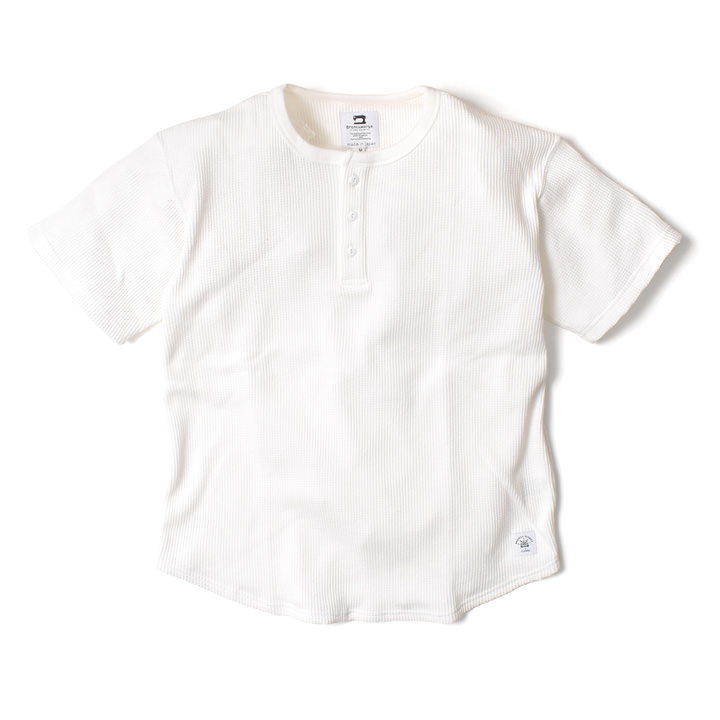00sRRL サーマル アイボリー XLサイズ ヘンリーネックTシャツ アメカジ Branchworks（ブランチワークス） サーマル ヘンリーネック 半袖 厚手