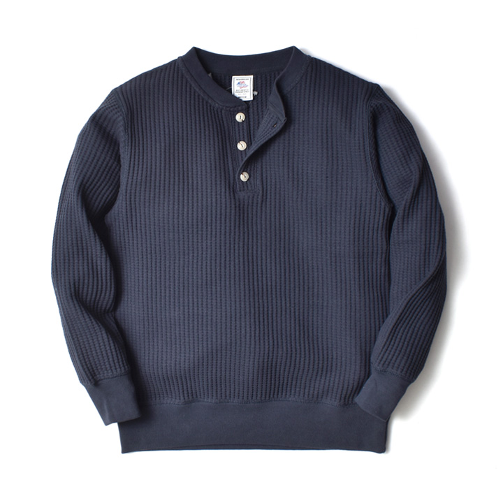 未使用タグ付き✨ アメリカーナ ヘンリーネック サーマルチュニック サーマル ヘンリーネック メンズ 長袖 ワッフル 厚手 アメカジ 春 秋冬