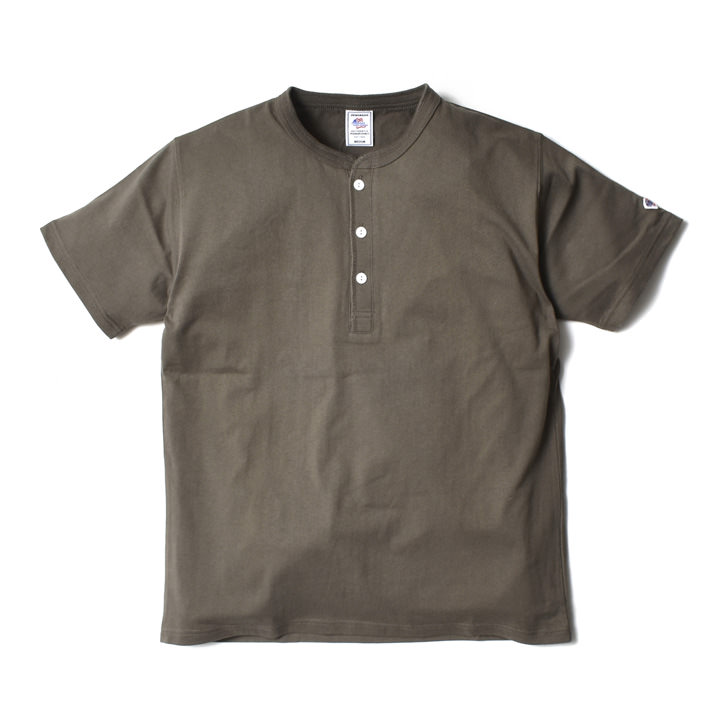 ヘンリーネック Tシャツ 半袖 メンズ 無地 アメカジ ブランド 綿100 春