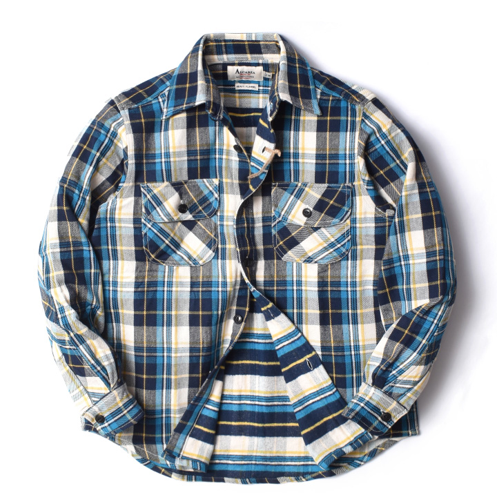 裏起毛 厚手 ネルシャツ メンズ 長袖 チェックシャツ 着丈 短い 身幅