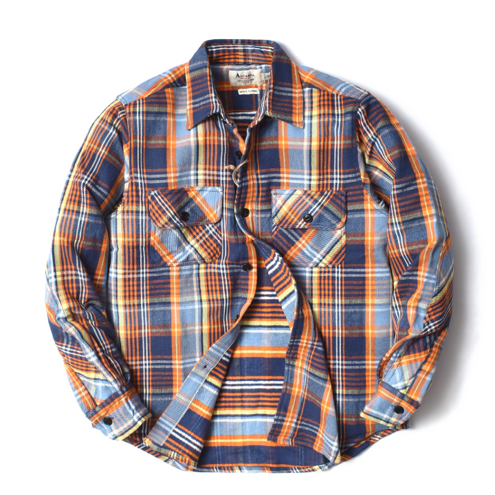 裏起毛 厚手 ネルシャツ メンズ 長袖 チェックシャツ 着丈 短い 身幅