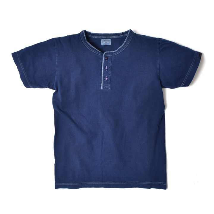 インディゴ ヘンリーネック 厚手 Tシャツ メンズ | M~2XL アメカジ ブランド ヘンリーT 綿100 カットソー トップス 着丈 短い 無地 春夏 夏物 夏服 所さん 世田谷ベース 20代 30代 40代 50代 60代 メンズファッション カジュアル オシャレ かっこいい 大人 服 人気 オススメ ヘンリーネック メンズ 半袖 インディゴ ブランド アメカジ 厚手 春夏
