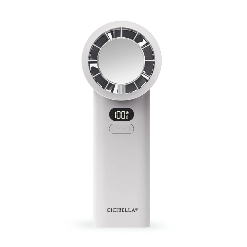 シシベラ ディスプレイ付きコンパクト冷却ハンディファン 携帯扇風機