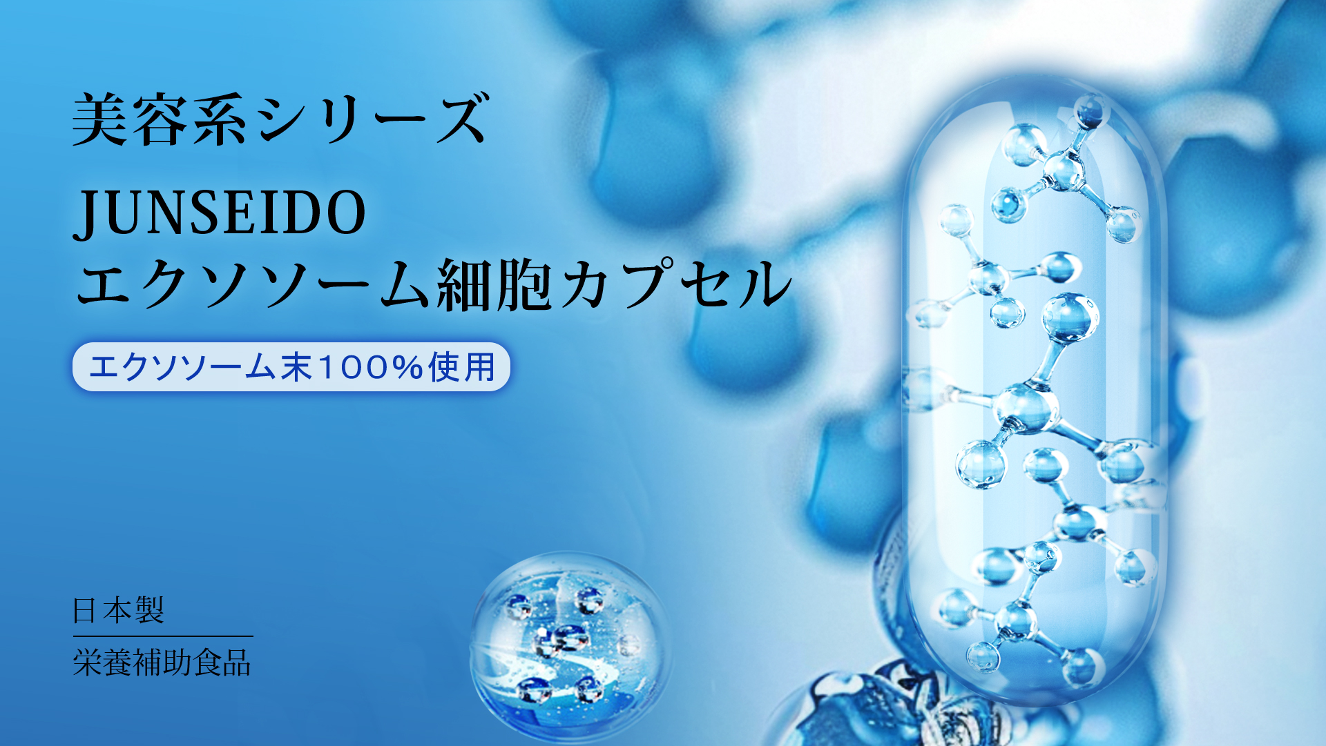サプリメント 日本製 JUNSEIDO 潤生堂 エクソソーム細胞カプセル