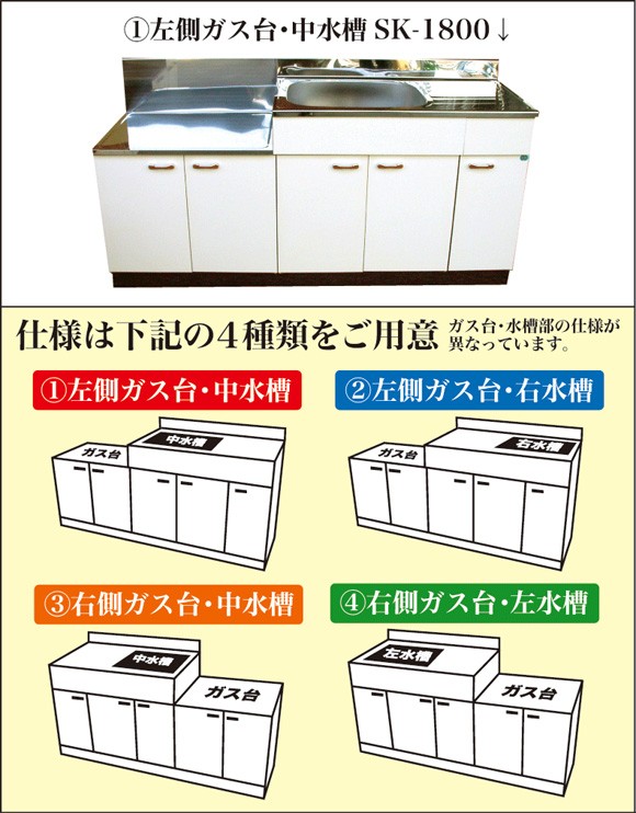 アエル流し台製作所 ステンレス 公団型流し台 SK-1800 1800幅タイプ 一体型 バックガード有り 賃貸 キッチン : sk1800bg :  じゅうせつひるず.com - 通販 - Yahoo!ショッピング