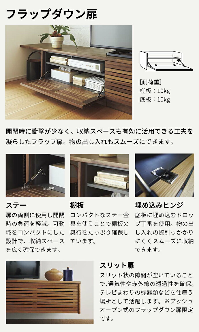 システム収納 ウッドワン 無垢の木の収納 TVボードプラン BF-001