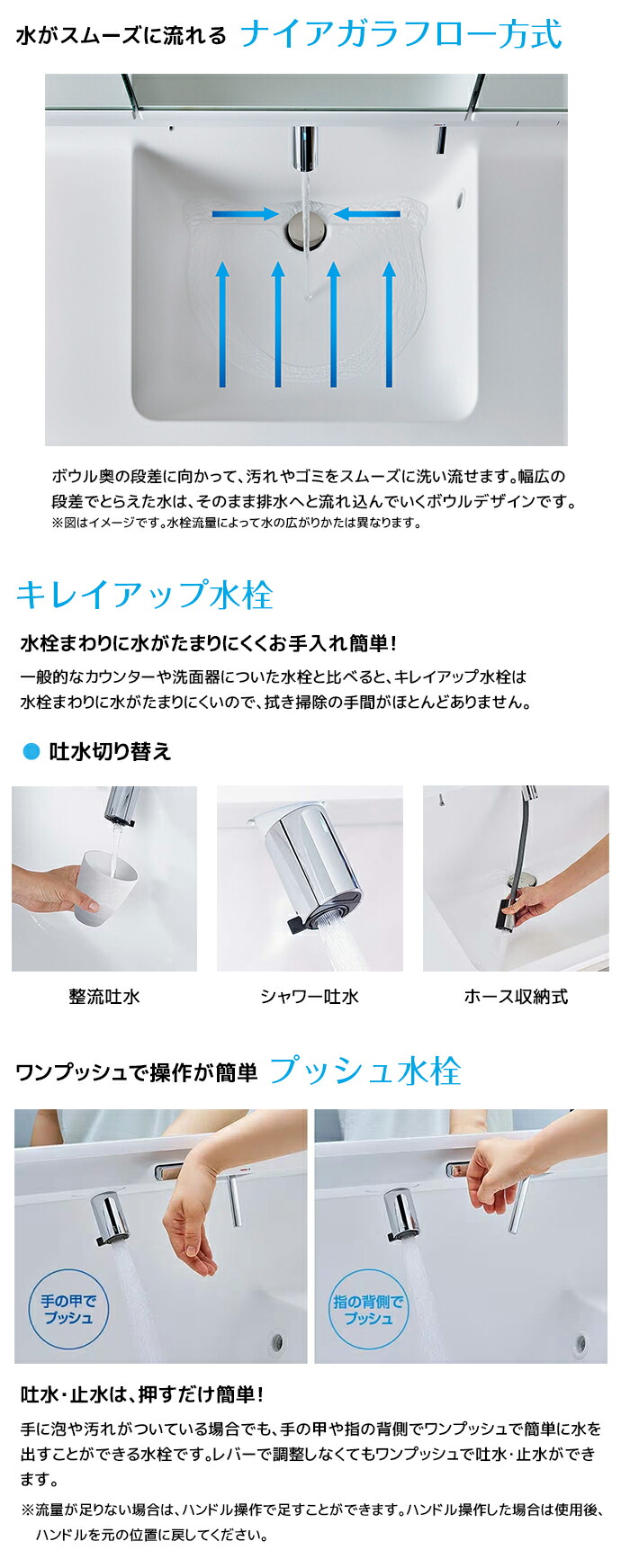 LIXIL 洗面台 クレヴィ 奥行560 750幅 引出しタイプ 3面鏡 LIXIL 洗面台 クレヴィ 奥行560 750幅 引出しタイプ 3面鏡