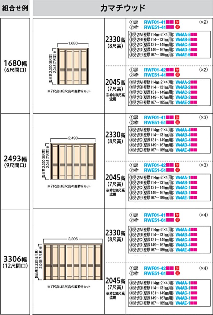 ダイケン 大建工業 ハピアベイシス 建具 間仕切戸 カマチ採光 3306幅