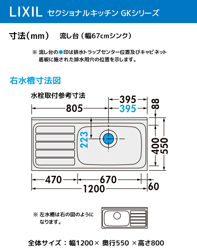流し台シンク 120（キッチン）｜住宅設備 | DIY、工具 の商品一覧 通販
