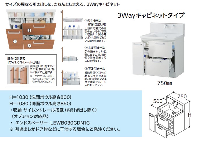 TOTO 洗面化粧台 サクア 1500幅 スウィング三面鏡 エコミラー有 3Wayキャビネット 体重計収納付 LDSWB075BDJEN1■  LMWB075A3SLC2G