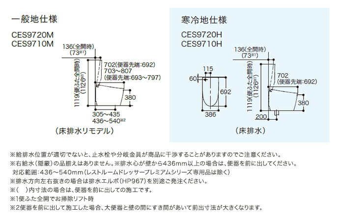 TOTO ネオレスト AS2 床排水 リモデル対応 120/200mm