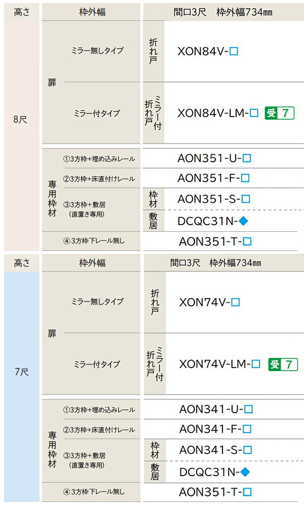 ウッドワン ピノアース クローゼットドア 2枚建 N-VP落とし込み