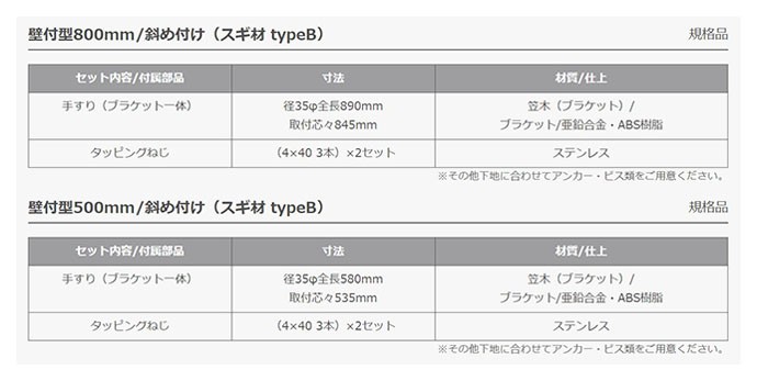 波型手すり クネット 天童シリーズ スギ材 typeB 壁付型500mm 壁付型800mm 斜め付け トイレ・玄関・階段などに  :qt-500jcg:じゅうせつひるず.com - 通販 - Yahoo!ショッピング