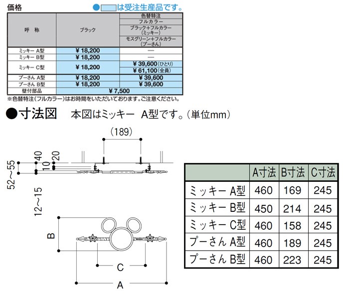 ディズニー 鋳物レリーフ LIXIL 新日軽 外装材 ミッキーA型 ミッキーB