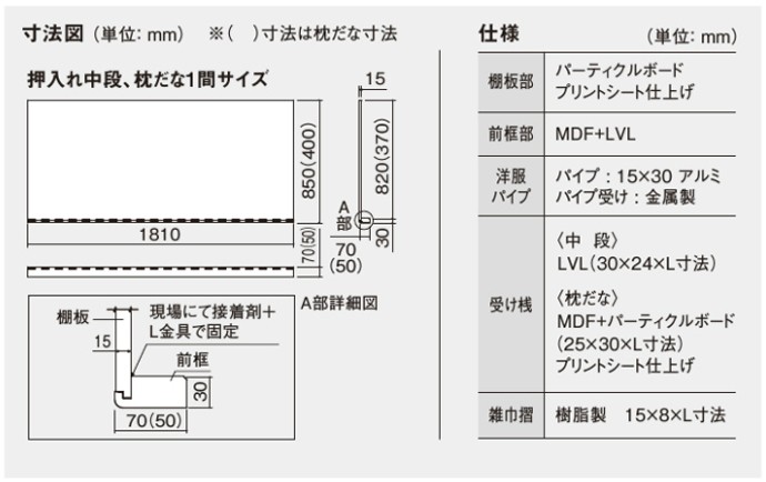 パナソニック 収納材 枕棚 フリーカット 2M 幅1930×奥行435 XKRPL1M6T : xkrpl1m6t : じゅうせつひるず.com -  通販 - Yahoo!ショッピング