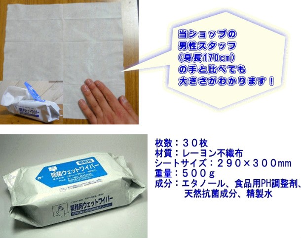 業務用 除菌 ウェット ワイパー 安心感のある厚型 1箱24袋 送料無料