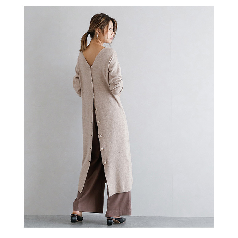 カーディガン レディース 秋冬 ロング 前後2WAY ニット