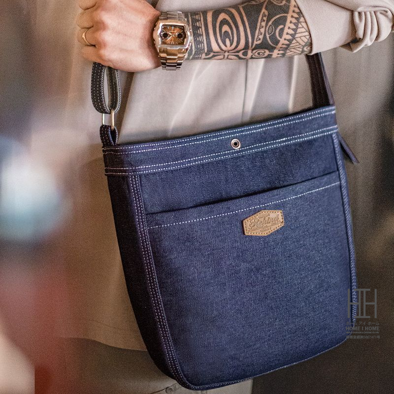 デニムショルダーバッグ 本革 使いやすい 肩掛け メンズ 9.6オンス デニム レディース 鞄 プレゼント ボディバッグ 本革 バッグ 鞄 斜めがけバッグ 大人 | ホームアイホーム | 01