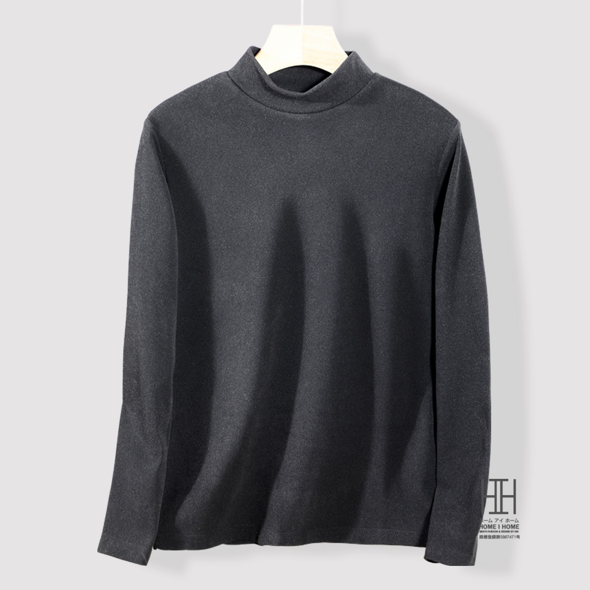 フリース Tシャツ メンズ 長袖 ストレッチ モックネック tシャツ 温もり 防寒 秋冬 インナー ロンT もちもち素材 シンプル 無地 部屋着 ルームウェア アメカジ | ホームアイホーム | 03