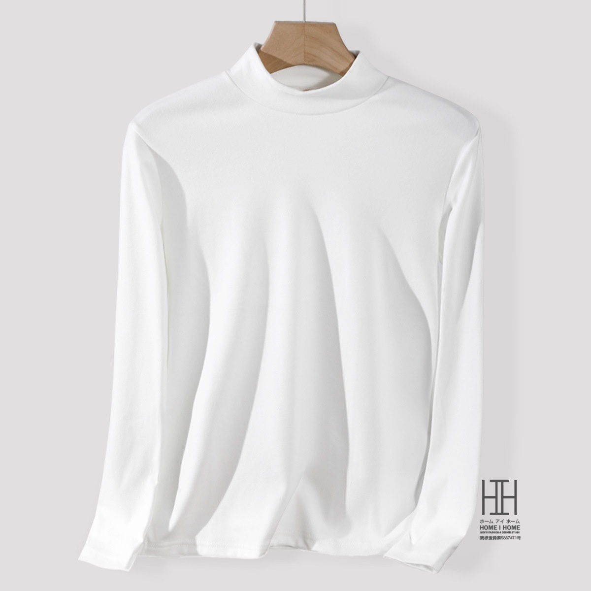 フリース Tシャツ メンズ 長袖 ストレッチ モックネック tシャツ 温もり 防寒 秋冬 インナー ロンT もちもち素材 シンプル 無地 部屋着 ルームウェア アメカジ | ホームアイホーム | 01