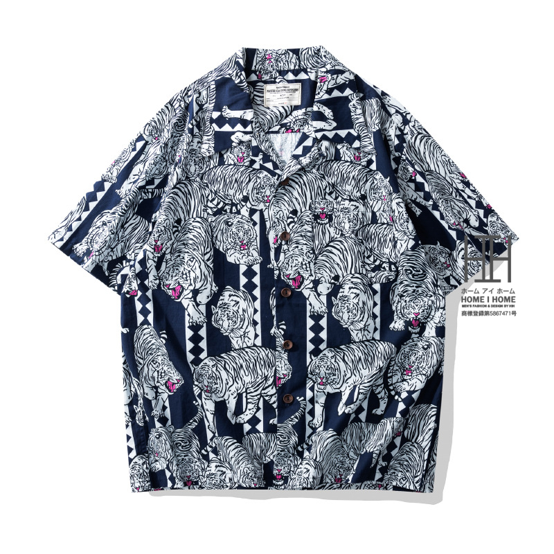 キューバシャツ メンズ 半袖 大きいサイズ アロハシャツ 柄シャツ 綿100 ボタニカル 花柄 開襟シャツ 総柄 オープンカラー リゾート 父の日 プレゼント ギフト | ホームアイホーム | 05