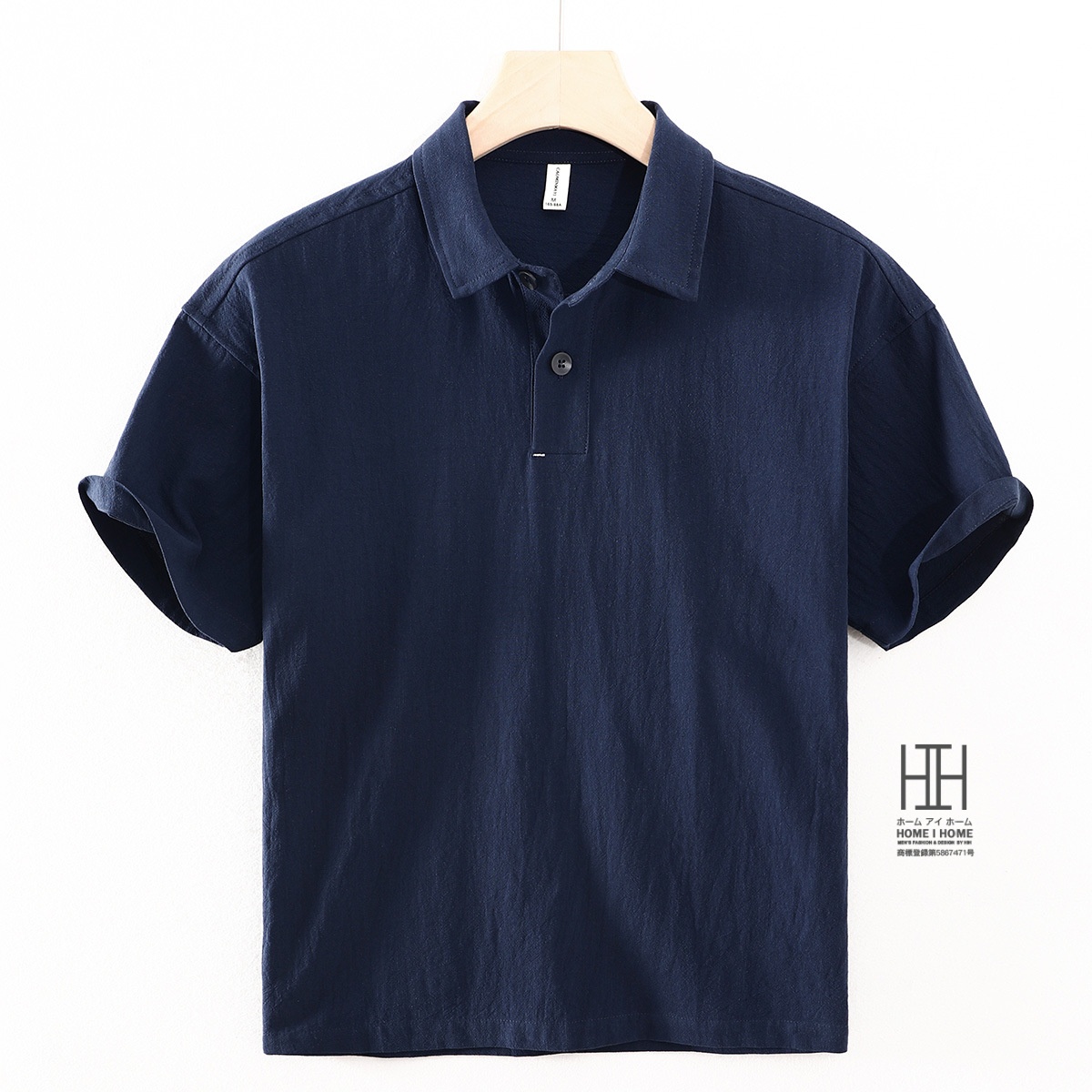 ポロシャツ シャツ メンズ メンズシャツ 半袖シャツ リネンシャツ 白シャツ 夏 リネン 綿 麻 涼しい 無地 プルオーバー ヘンリーネック ビジカジ クールビズ | ホームアイホーム | 03