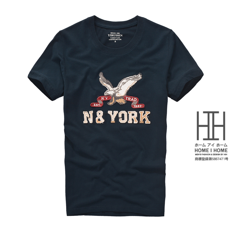 ホームアイホーム tシャツ メンズ 半袖 プリント ロゴT 刺繍入り