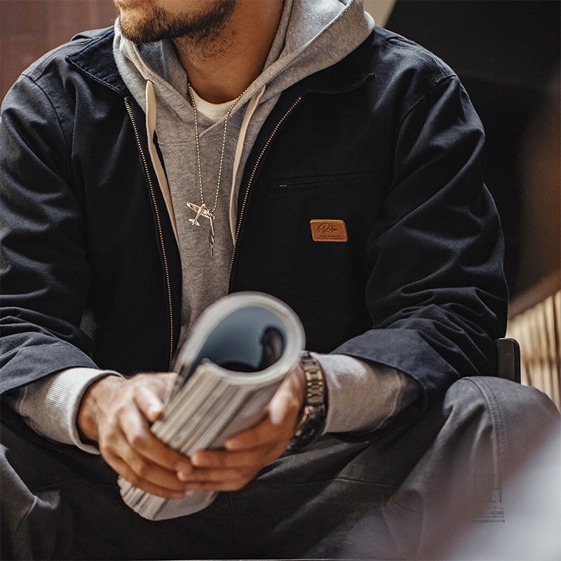 ホームアイホーム デトロイトジャケット メンズ ブルゾン 12.7オンス