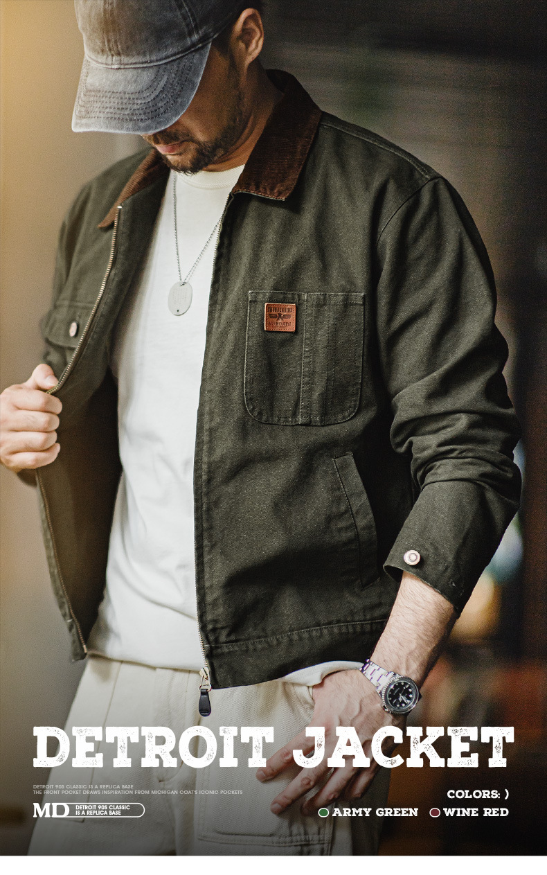 ジャケット デトロイトジャケット メンズ コーデュロイ襟 DETROIT JACKET ワークジャケット ロゴ ワーク ブルゾン 防寒 防風 秋 冬  大きいサイズ ジャンパー : ytkr241105-murj9 : 四倉忠ショップ - 通販 - Yahoo!ショッピング
